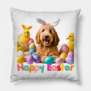 Here Comes the Easter Goldendoodle! Pillow