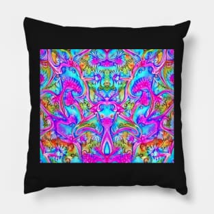 Pink Aesthetic Abstract Psychedelic Pattern 1 Pillow