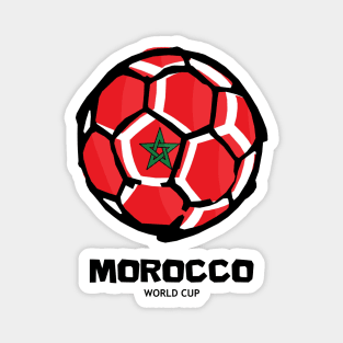 Morocco Football Country Flag Magnet