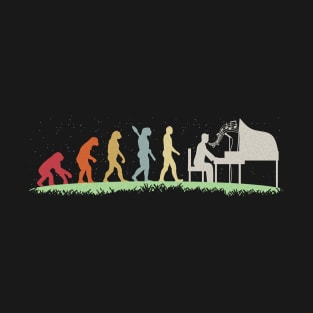 Evolution Of Piano Player Piano Player Grand Piano T-Shirt