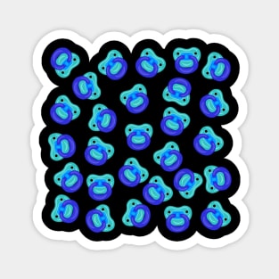 Blue Baby Boy Pacifier Pattern Magnet