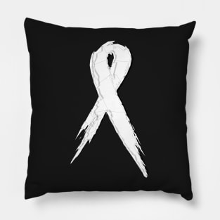 White Ribbon Pillow