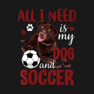 Chocolate Labrador Retriever Dog Lover Soccer T-Shirt