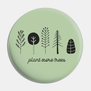 Love your planet: Plant more trees (black text) Pin