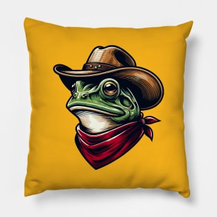 Cowboy frog Pillow