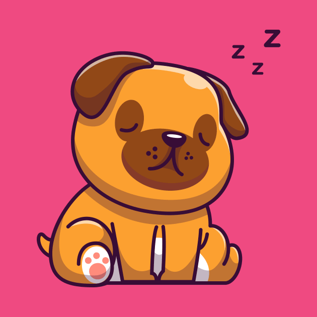 Cute Dog Sleeping Cartoon by Catalyst Labs