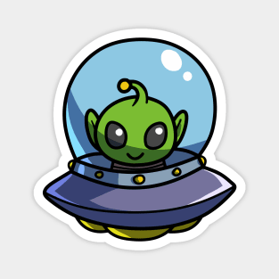 Alien Green UFO Magnet