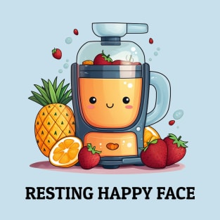 Fruit Juicer Resting Happy Face Funny Healthy Novelty T-Shirt