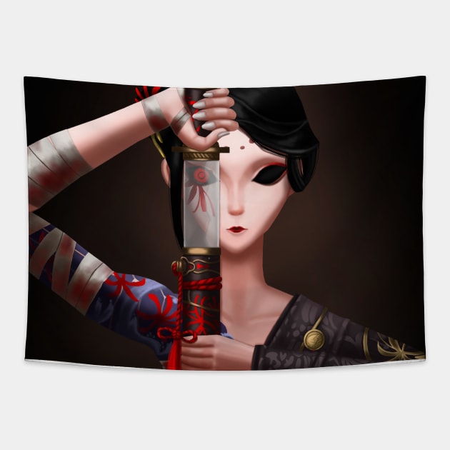 Blood Fan (Identiy V Geisha) Tapestry by gagimas