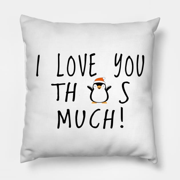 Pinguin love you Pillow by Lomitasu