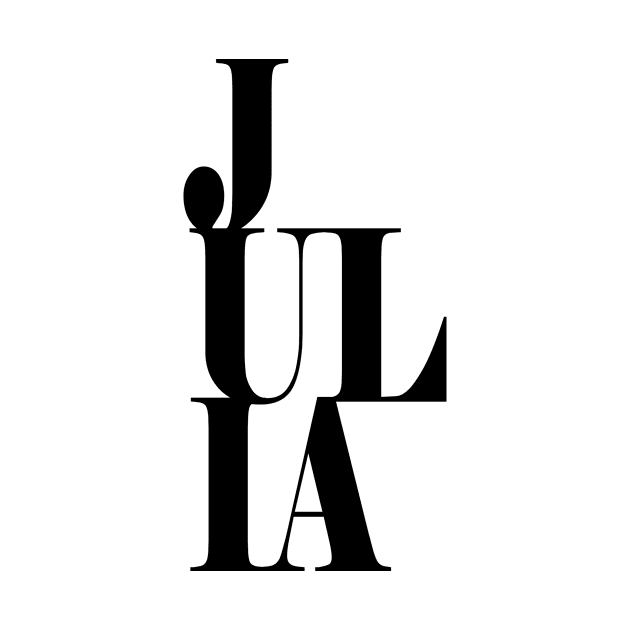 Julia Girls Name Bold Font by xsylx