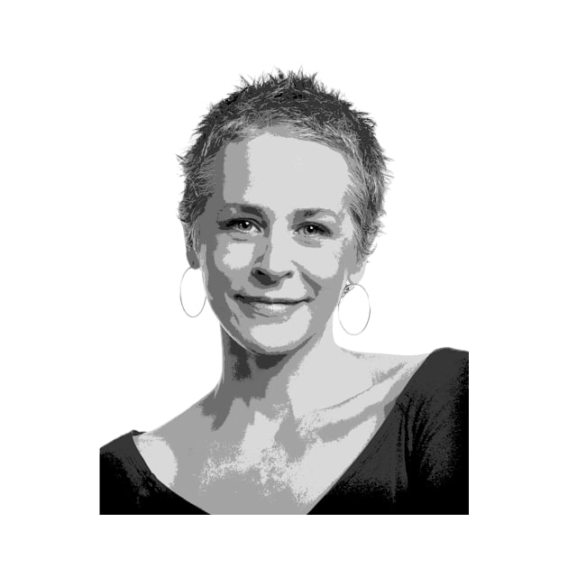 Melissa McBride Black & White Pop Art Portrait Painting by AllBlue