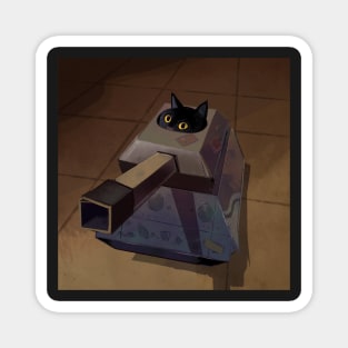 cat in a tank Magnet