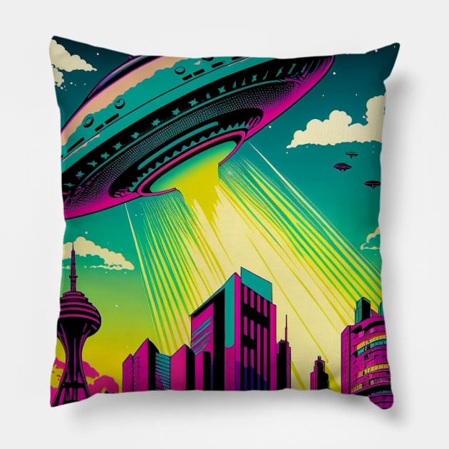 UFO Abduction Pillow by taoistviking