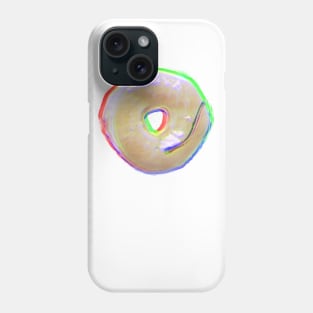 Glitchy Technicolor Donut Thing Phone Case