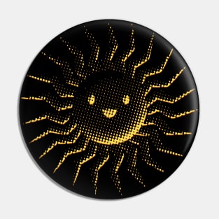 Cartoon Smiling Sun Face Pin