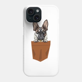 dog in pocket funny puppy for dog lover Bulldog Phone Case