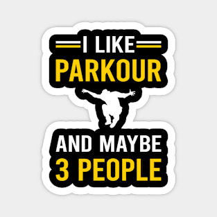 3 People Parkour Magnet