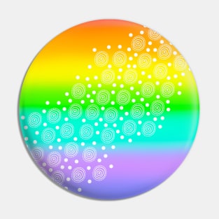 Rainbow Gradient with Circles & Dots Pin