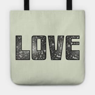 Mass of Bike Chain Love (black outline) Tote