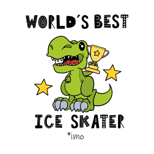 Ice Skater, Funny, Cool, Dinosaur, T Rex, Tyrannosaurus T-Shirt