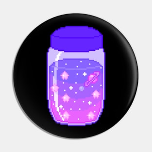 Pixel Galaxy Jar Pin