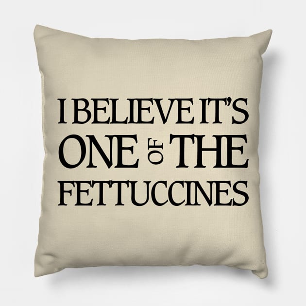 Manhattan Museum of Art - Fettuccines Pillow by GB World Hub