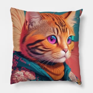 Meow for a Laugh - Celebrating Cat-Related Wordplay Pillow