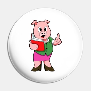 Pig as Teacher with High heels & Skirt Pin