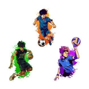 Sports Pack - Anime Stickers T-Shirt