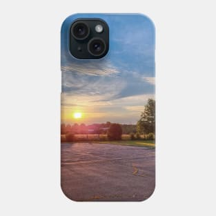 Photography of School Yard with Stunning Sky and Sunset V1 Phone Case