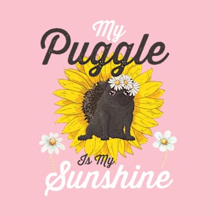 Puggle and Sunflowers Dog Lover Gifts For Women and Girls T-Shirt