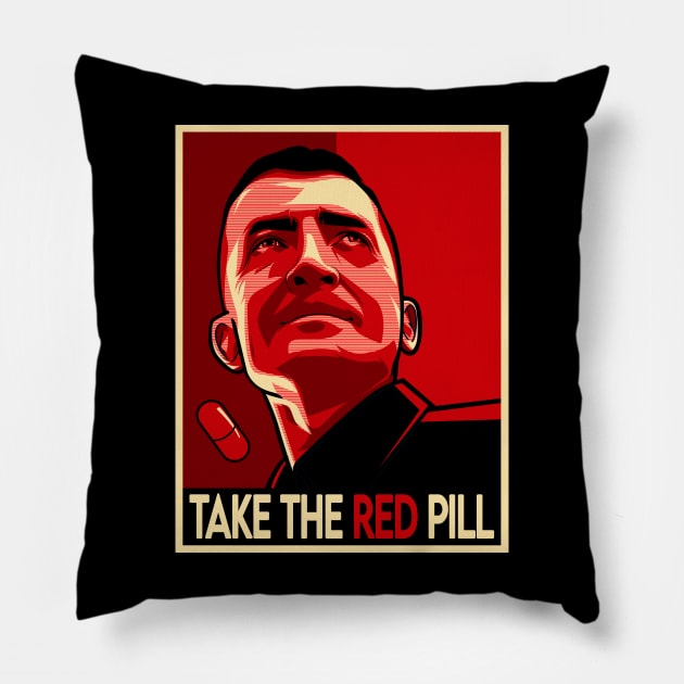 Michael Malice Take The Red Pill Pillow by The Libertarian Frontier 