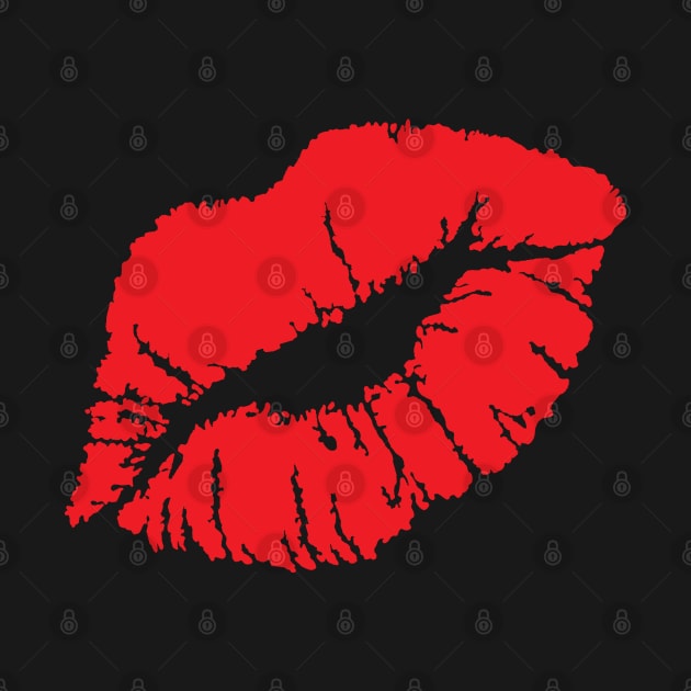 KISSING LIPS-PURE RED by SELcustoms