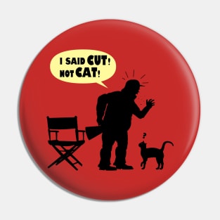 Director's Cat Funny Cute Cat Funny Literal Meme Pin