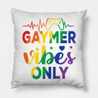 Gamer Vibes Only Gaming Funny Video Games Gifts for Nerd gamers Pillow