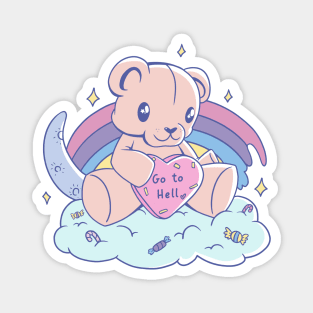 Cute Bear - Go T Hell Magnet