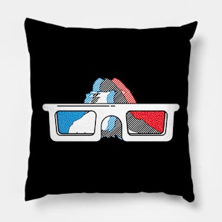 Retro 3D Mountain Pillow