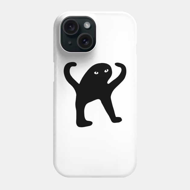 Black Cat Meme Cursed Cats Phone Case by xyzstudio