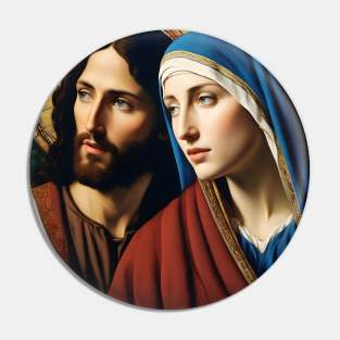 Jesus with Holy Mother Pin