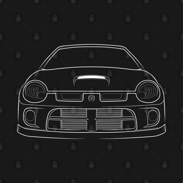 front/profile Dodge SRT4 Neon stencil, white Dodge Srt4 TShirt