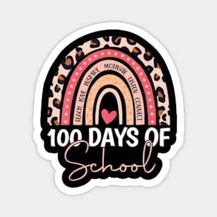 100 Days Of School Teacher Kids 100Th Day Of School Rainbow Magnet