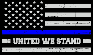 Thin Blue Line United We Stand Magnet