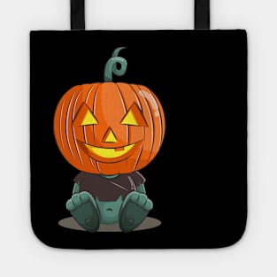 Cute pumpkin head monster Tote