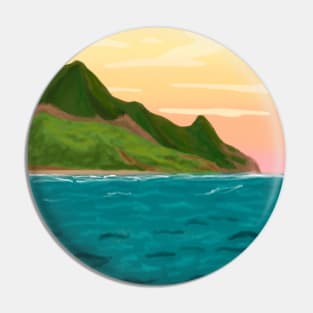 Hawaii Beach Drawing Pin