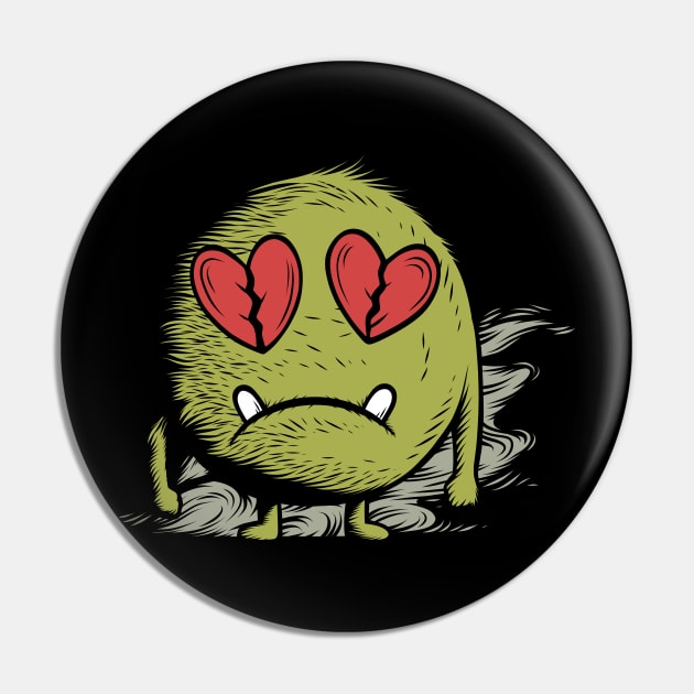 broken heart art monster Pin by Mako Design 