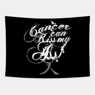 Cancer Can Kiss My Ass! Brain (Gray Ribbon) Tapestry