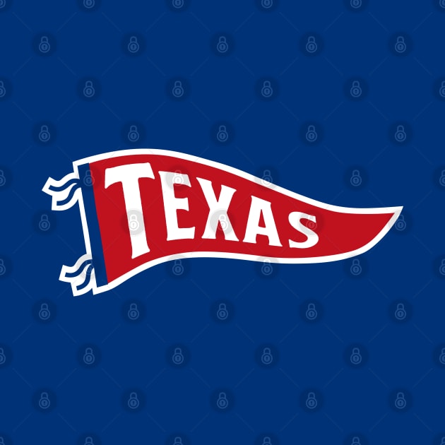 Texas Pennant - Blue by KFig21