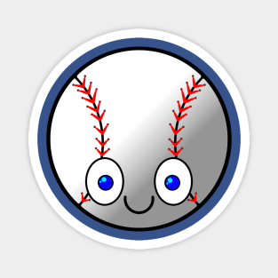 Smiling Baseball Magnet