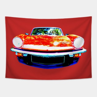 Triumph Spitfire 1970s classic British sports car red Tapestry